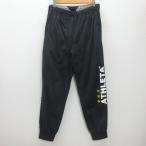H#a потертость ta/ATHLETA футбол * футзал тренировочные штаны джерси [L] чёрный /MENS#43[ б/у ]
