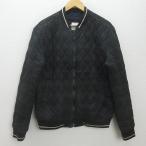 H# Zara /ZARA в клетку стеганная куртка JKT блузон [L] зеленый темно-синий /MENS#61[ б/у ]
