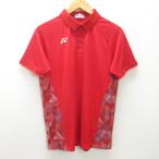 G# Yonex /YONEX короткий рукав dry рубашка-поло / спорт одежда [L] красный /men's/73[ б/у ]#