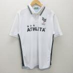 g#a потертость ta/ATHLETA рубашка-поло / футзал тренировка одежда [O] белый /men's/39[ б/у ]#