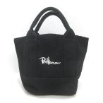 t■ロンハーマン/Ron Harman キャンバスハンドバッグ/ミニトートBAGA■黒/8【中古】