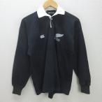 g# canterbury /CANTERBURY длинный рукав Rugger рубашка / длинный рукав [S] темно-синий /men's/63[ б/у ]#