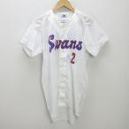 K# Descente /DESCENTE Tokyo Yakult Swallows 2 номер SUZUKI короткий рукав форма товары [O] белый /MENS#25[ б/у ]