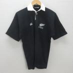 g# canterbury /CANTERBURY короткий рукав Rugger рубашка / все черный s[S] чёрный /men's/89[ б/у ]#