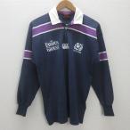 g# canterbury /CANTERBURY длинный рукав Rugger рубашка [M] темно-синий серия /men's/3[ б/у ]#