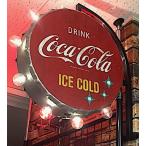 アメリカン雑貨 コカコーラ グッズ 照明 オフ ザ ウォール LED ICE COLD ROUND ライト