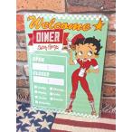 アメリカン雑貨 Betty Boop ベティちゃんグッズ プラスチックサインボード ポスター DINER
