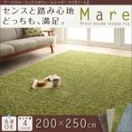 ラグマット 200×250cm〔Mare〕ブラウン アースカラーミックスボリュームシャギーラグ〔Mare〕マーレ〔代引不可〕
