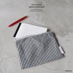 STOCK SERIES ストックシリーズ ポーチ メール便対応　チェック 千鳥柄 ブラック ネイビー 日本製