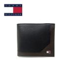 ショッピングトミーヒルフィガー トミー・ヒルフィガー SAFFIANO 財布 二つ折り メンズ ブランド 本革 ブラック ブラウン 25X002-BKBR