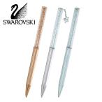 ショッピングローズ スワロフスキー クリスタルライン ボールペン ローズゴールド/シルバー（チャーム付き）/ライトブルー オクタゴン 5654065 5669929 5669935