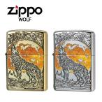 ショッピングライター ジッポー ウルフ ライター ZIPPO  WOLF オオカミ 真鍮 銀  ZIP-WOLF-2