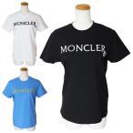 ショッピングmoncler モンクレール Tシャツ レディース 8C00009 829HP 半袖 クルーネック 刺繍 ロゴ コットン MONCLER T-SHIRT