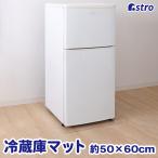 冷蔵庫マット XSサイズ 50×60cm キズ へこみ防止 床保護シート 下敷き キッチンマット 撥水 PVC クリアマット カット可能 角丸 アストロ 730-56