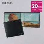 並行輸入 ポールスミス PAUL SMITH 2つ折財布 ブラック 財布 スリム財布 革 レザー プリント 銭入れ付 M1A4833 BLACKS MBALLO 79 メンズ