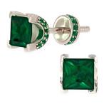 Yahoo! Yahoo!ショッピング(ヤフー ショッピング)ファッション イヤリング キュービック ジルコニア クオリティ ストーン カット 本物のカラー 宝石を提供 数量54個 総重量 3.98 カラット お