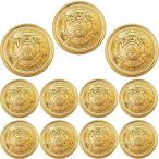  кнопка блейзер для золотой кнопка metal Gold кнопка блейзер костюм кнопка манжеты кнопка [11 шт. комплект оригинал упаковочный пакет имеется Hi_State_Clear]