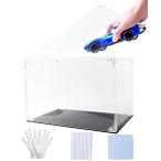  фигурка кейс 2024 улучшение версия прозрачный чехол коллекция дисплей кейс акрил сверху дверь магнит тип сборный фиксация перчатки блеск скользить прекращение имеется чёрный подставка 