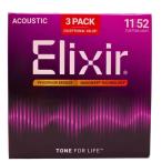 【数量限定】Elixir エリクサー 2セット+1ボーナスセット PHOSPHOR BRONZE アコースティックギター弦