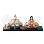 雛人形 コンパクト ひな人形 雛 平飾り 親王飾り 薬師窯 陶人形 彩賀 内裏雛 h033-swrk-2428 インテリア おしゃれ かわいい