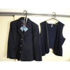  can ko- Aomori город . юг неполная средняя школа женщина форма темно-синий блейзер 160A лента, подкладка есть б/у торговец произведена чистка 