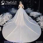 ショッピングウェディング ウェディングドレス ウェディングドレス白 パーティードレス 可愛いドレス 花嫁ロングドレス 結婚式 トレーンライン 二次会 エレガント お呼ばれ