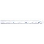 シンワ 13342 直尺 タフホワイト 30cm青数字入 JIS ステンレス 本体サイズ335×25×1.0mm ネコポス可 。