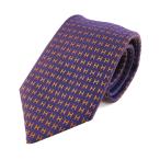 【新品】エルメス HERMES ネクタイ 《 ファソネH 》 7cm H織りタイ バイカラー パープル 紫 ヴァイオレット バイオレット オレンジ シルク100% H032288T10