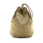 Yahoo! Yahoo!ショッピング(ヤフー ショッピング)プラダ バッグ PRADA 巾着ポーチ テスート ナイロン ベージュ 1NA369