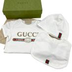 【新品】グッチ GUCCI ベビー GUCCI ロゴ コットン ギフトセット GUCCI ヴィンテージ ロゴ ホワイト ロンパース 半袖 ベビー服 女の子 男の子 516326 X9U05 9112