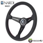 正規品 NARDI SPORTS TYPE ラリー BKレザー&BKスポーク レッドステッチ ステアリング ハンドル N921 ナルディ 2025年限定モデル
