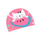 水泳帽キッズ 水泳帽 子供 スイムキャップ キッズ スイムキャップ 男児 女児 プール帽子 スイカ猫