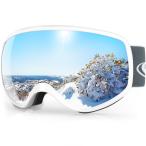 [Findway] スキーゴーグル キッズ 子供用 スノーゴーグル メガネ対応 スノーボードゴーグル 適用3-12歳ボーイズガール OTG広視野球面