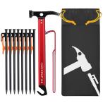 [ усиленный версия ] молоток для колышков комплект HUNDRUP кемпинг Hammer кованый колок отражающий материал ввод трос имеется высота уголь элемент сталь Hammer фиксация для заклепка дополнение упаковочный пакет имеется (