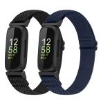 JMIO 2 パック 調節可能な弾性ナイロン スポーツバンド Fitbit Inspire 3/2/1/Inspire HR/Inspire Ace