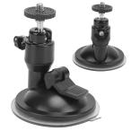 GoproHero 9 8 7 6Osmoアクションカメラ用吸盤カーマウント、ユニバーサル1/4インチネジインターフェース、フロントガラスウィンドウダ