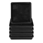 PATIKIL растения поддонник tray 5 шт. комплект 7 дюймовый пластик квадратное посадочная машина поддонник закрытый вне для шпаклевка .o балкон чёрный 