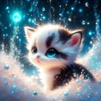  бриллиант искусство кошка кошка начинающий возможно love животное DIY бисер картина популярный простой DIY ручная работа взрослый ребенок часть магазин . чай настоящее время стена искусство декортивный элемент рукоделие комплект искусство 