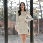 春夏ニットセットアップレディース セーターニット 韓国風 ニット上下セット ニットベスト ニットセットアップタイト 春秋冬 カジュアル 通勤