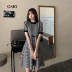 ショッピングニットワンピ 大きめサイズの千鳥格子ニットワンピ ミドル丈ワンピース 清楚ワンピワンピワンピカジュアル 大人ファッション アラサーファッション アラフィフコーデ