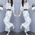 ワイドレッグパンツスーツレディース...