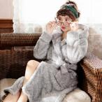 ふわふフランネルナイトガウン ルームウエア 温かナイトウエア ぬくぬく部屋着 温かルームウエア フード付き 巣籠ウエア おうちファッション