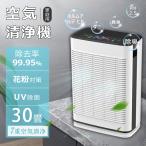 即納 空気清浄機  6重空気清浄 30畳対応 花粉症対策 除菌 リモコン付 ３段階切替 脱臭機 ホコリ タイマー PM2.5 コンパクト 小型 家庭用 集塵 脱臭 省エネ 静音