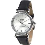 並行輸入品 コーチ 腕時計 レディース ブラック シルバー レザーベルト COACH 14503868