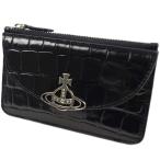 ヴィヴィアンウエストウッド 財布 レディース フラグメントケース 小銭入れ カードケース 型押し レザー Vivienne WestWood ブラック 51110053-L0039-N401