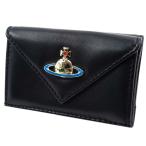 並行輸入品 ヴィヴィアンウエストウッド 三つ折り財布 Vivienne Westwood EMMA BLACK / GOLD ENAMEL ORB 51150009 40564 N412