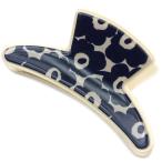 並行輸入品 マリメッコ ヘアークリップ ヘアアクセサリー 髪留め 花柄 ウニッコ柄 レディース ダークブルー×オフホワイト marimekko 092599 150