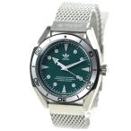 並行輸入品 アディダス 腕時計 adidas メンズ EDITION TWO 回転ベゼル ステンレス メッシュベルト グリーン AOFH22005