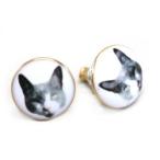 MARC BY MARC JACOBS マークバイマークジェイコブス Kitty Studs キャット フォトプリント ピアス ≪2014SS≫ M0002714-100 80076 White