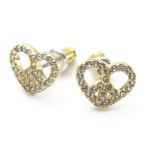 MARC BY MARC JACOBS マークバイマークジェイコブス M0005844-986 CRYSTAL/ORO Peace &amp; Love Studs ハート型ピースマーク ラインストーン ピアス